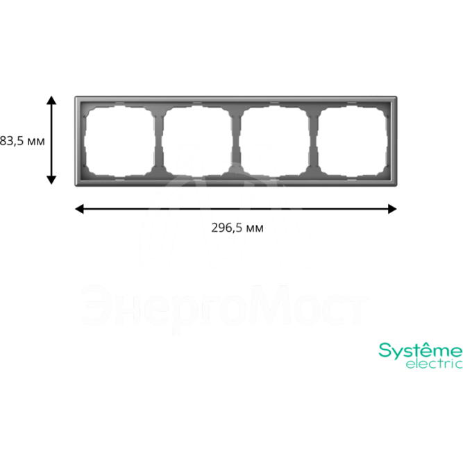 Рамка 4-м ArtGallery универс. сталь SE GAL000904