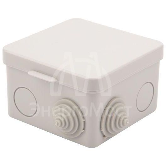 Коробка распределительная ОП 80х80х50мм IP54 с откидной крышкой Rexant 28-3064