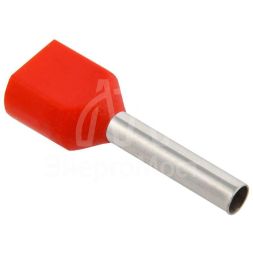 Наконечник-гильза изол. НГИ2 1.5-12 красн. (уп.100шт) IEK UTE10-D2-6-100