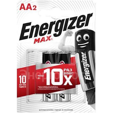 Элемент питания алкалиновый MAX LR6/316 BL2 (2/24/9360) (блист.2шт) Energizer 28642