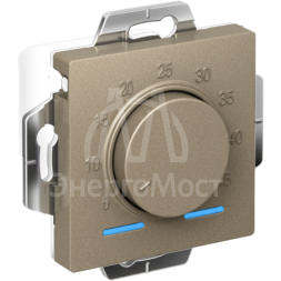 Механизм термостата ATLASDESIGN электрон. теплого пола с датчиком 10А шампань SchE ATN000535