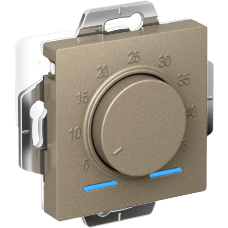 Механизм термостата ATLASDESIGN электрон. теплого пола с датчиком 10А шампань SchE ATN000535