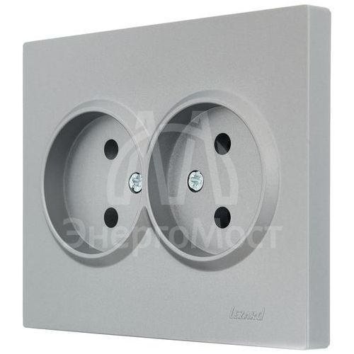 Розетка 2-м СП VESNA без заземл. ПБТ платина LEZARD 742-3500-128B