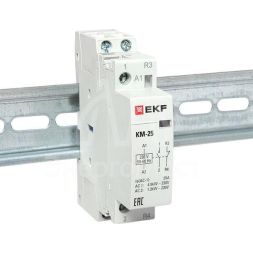 Контактор модульный КМ 25А NО+NC (1 мод.) EKF km-1-25-11