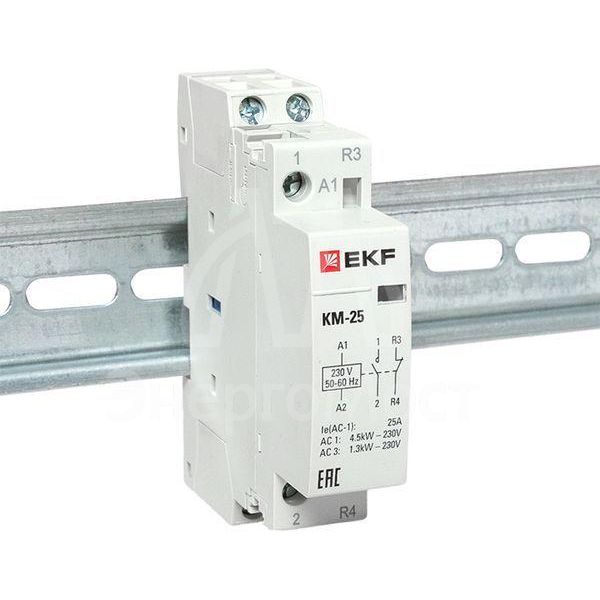 Контактор модульный КМ 25А NО+NC (1 мод.) EKF km-1-25-11