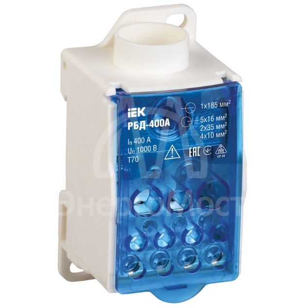 Блок распределительный на DIN-рейку РБД-400А IEK RBD-400