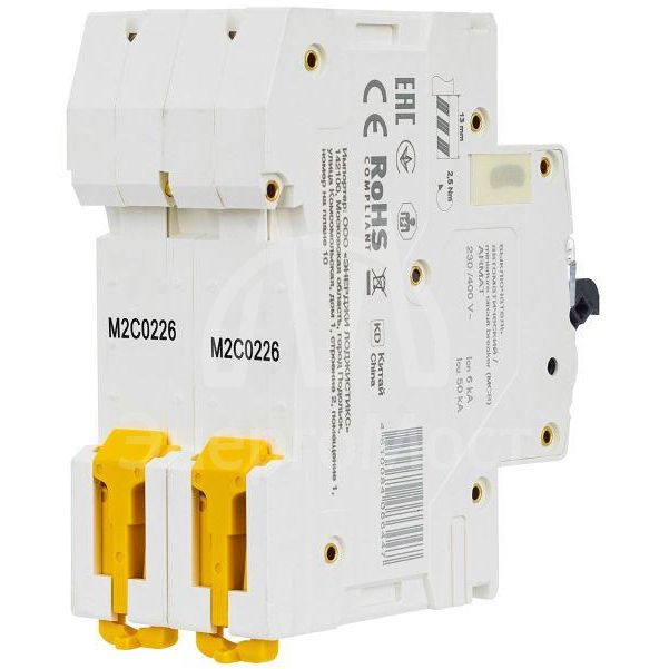Выключатель автоматический 2п C 2А M06N ARMAT IEK AR-M06N-2-C002