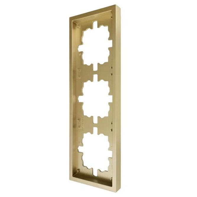 Рамка 3-мест. горизонт. ZIMA зол. LEZARD 704-3600-148