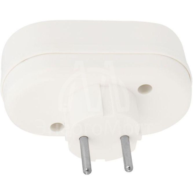 Двойник электрический 6-10А без заземл. бел. Rexant 11-1074