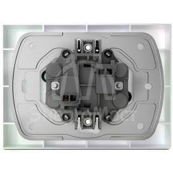 Розетка 2-м СП Pixel 16А IP20 без заземл. в сборе перламутр. TOKOV ELECTRIC TKE-PX-R2F-C04