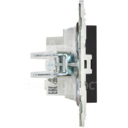 Розетка SKANDY 10А без заземл. без защ. шторок SK-R02Bl черн. IEK SK-R10-10-K02