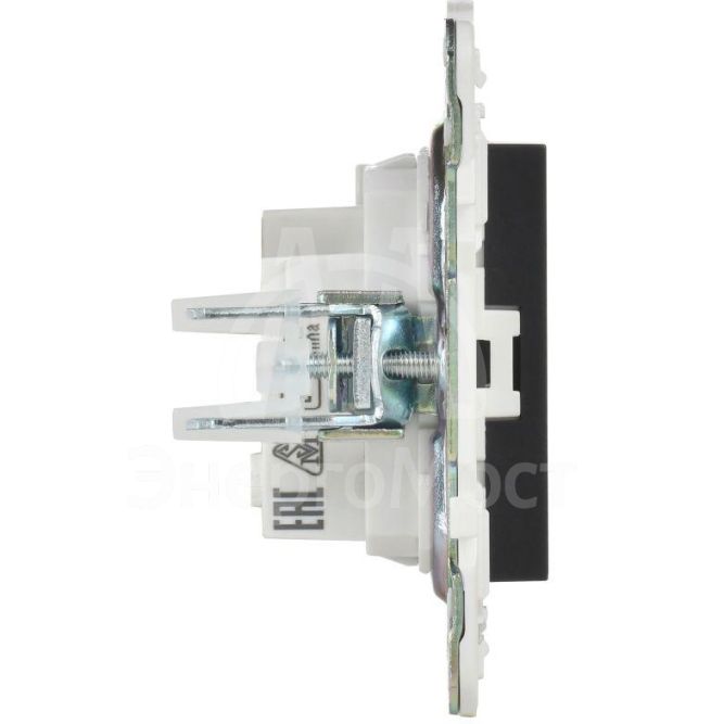 Розетка SKANDY 10А без заземл. без защ. шторок SK-R02Bl черн. IEK SK-R10-10-K02