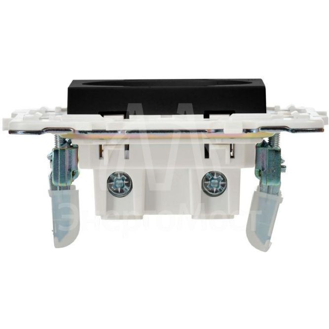 Розетка SKANDY 10А без заземл. без защ. шторок SK-R02Bl черн. IEK SK-R10-10-K02