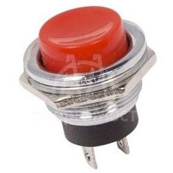 Выключатель-кнопка металл 220В 2А (2с) (ON)-OFF d16.2 красн. (RWD-306) Rexant 36-3351