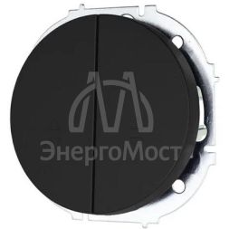 Выключатель проходной 2-кл. СП OSEN 10А IP20 механизм черн. бархат LEZARD 743-4288-106