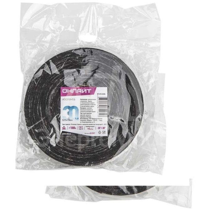 Изолента ХБ 15мм (рул.30м) OIT-H15-30/BL 300г ОНЛАЙТ 61161