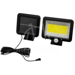 Прожектор светодиодный NEВт AGE COB 15Вт 6500К IP65 3 режима выносная солнечная панель 5м датчики движения и освещенности аккумулятор Lamper 602-1002