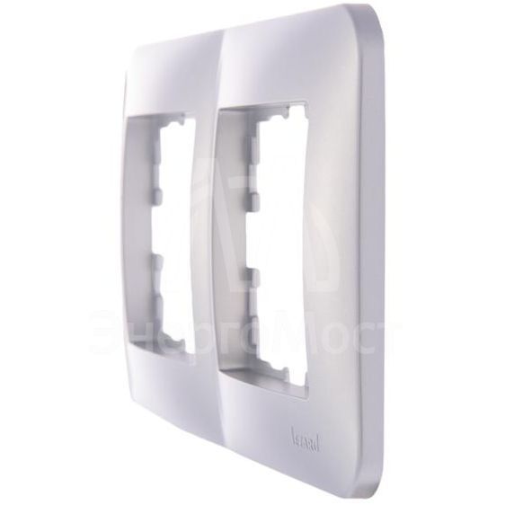 Рамка 2-м KARINA LIFE горизонт. мат. серебр. LEZARD 708-4300-147