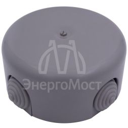 Коробка распределительная 78мм (4 кабельных ввода в комплекте) пластик титан Bironi B1-521-26-K