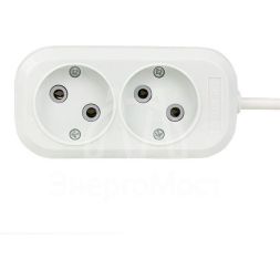 Удлинитель 2х2м без заземл. 10А IP20 Эксперт 2.2кВт ПВС 2х0.75 PROxima EKF UBA10-275-2-02