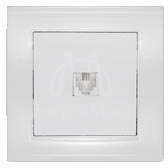 Розетка телефонная 1-м СП Бриллиант бел. UNIVersal 7947564