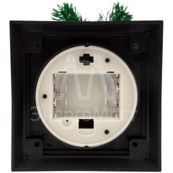 Фонарь декоративный со свечкой и шишкой черн. корпус 10.7x10.7x23.5см тепл. бел. Neon-Night 513-047