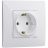 Механизм розетки 1-м СП Etika 2К+З 16А с заземл. винт. зажимы бел. Leg 672221