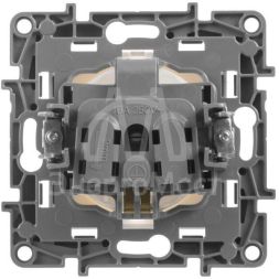 Механизм розетки 1-м СП Etika 2К+З 16А с заземл. винт. зажимы бел. Leg 672221