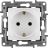 Механизм розетки 1-м СП Etika 2К+З 16А с заземл. винт. зажимы бел. Leg 672221