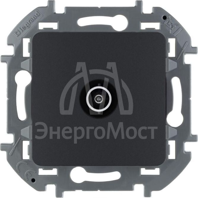 Розетка телевизионная оконечная TV Inspiria 10дБ 5-862мГц механизм антрацит Leg 673873