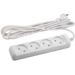 Удлинитель U-4-5m 4х5м без зазeмл. ПВС 2х1 10А ЭРА Б0028363