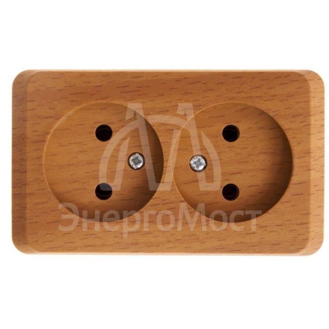 Розетка 2-м ОП Этюд Дача 16А IP20 без заземл. бук SchE PA16-005T