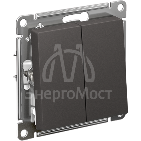 Выключатель 2-кл. AtlasDesign сх.5 10АХ механизм базальт SE ATN001451