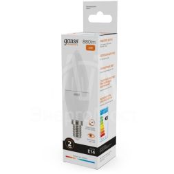 Лампа светодиодная Elementary Свеча 12Вт E14 3000К Gauss 33112