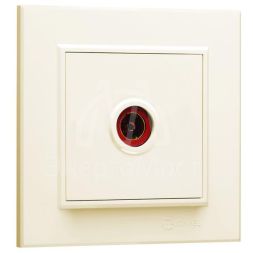 Розетка телевизионная проходная TV 1-м СП Karea IP20 6дБ крем. Makel 56010007