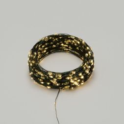 Гирлянда светодиодная &amp;quot;Роса&amp;quot; 50м 500LED тепл. бел. IP20 230В с контроллером провод зел. Neon-Night 303-286