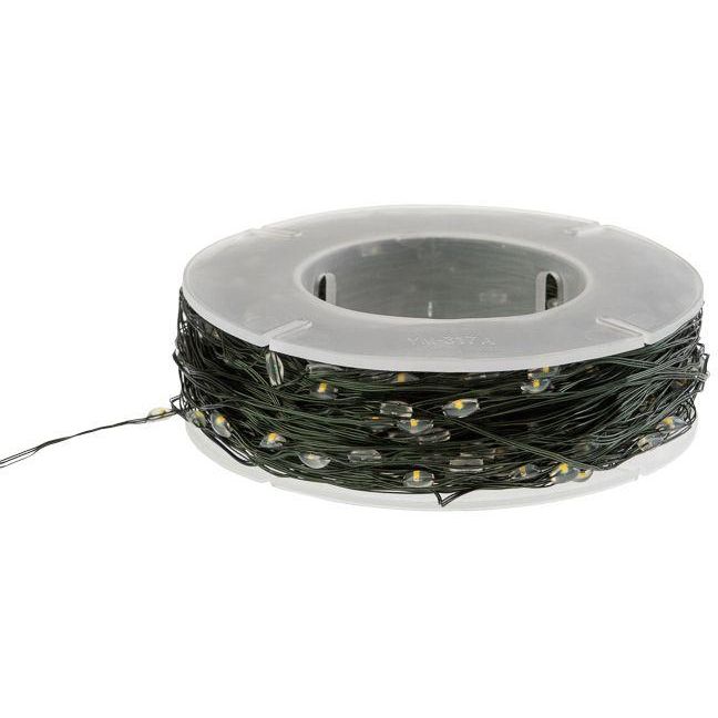 Гирлянда светодиодная &amp;quot;Роса&amp;quot; 50м 500LED тепл. бел. IP20 230В с контроллером провод зел. Neon-Night 303-286