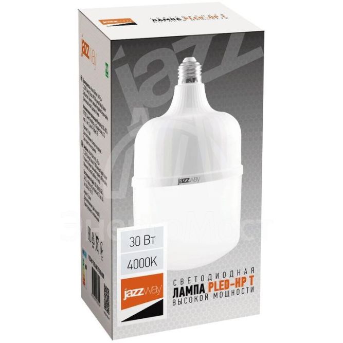 Лампа светодиодная PLED-HP-T100 30Вт 4000К бел. E27 2550лм JazzWay 1038913