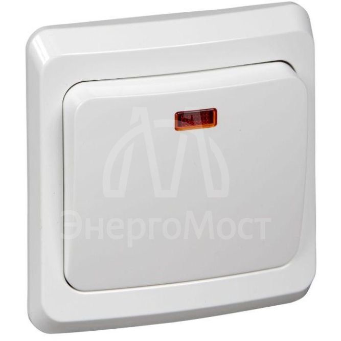 Выключатель 1-кл. СП Этюд 10А IP20 с подсветкой бел. SchE BC10-005B