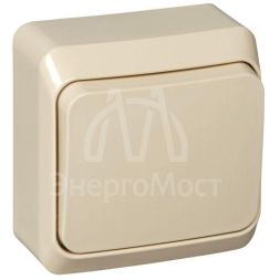 Переключатель 1-кл. ОП Этюд 10А IP20 крем. SchE BA10-004K