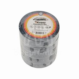Изолента ПВХ 0.13х19мм 25м черн. Kranz KR-09-2206