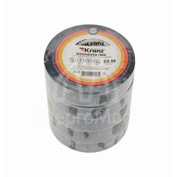 Изолента ПВХ 0.13х19мм 25м черн. Kranz KR-09-2206