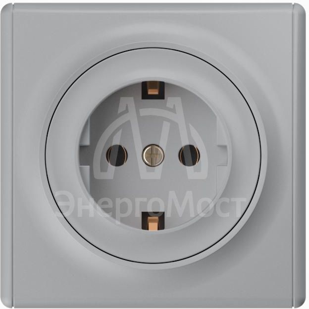 Розетка 1-м СП Florence 16А IP20 с заземл. винт. клеммы механизм сер. 1E10201302 OneKeyElectro 2172834