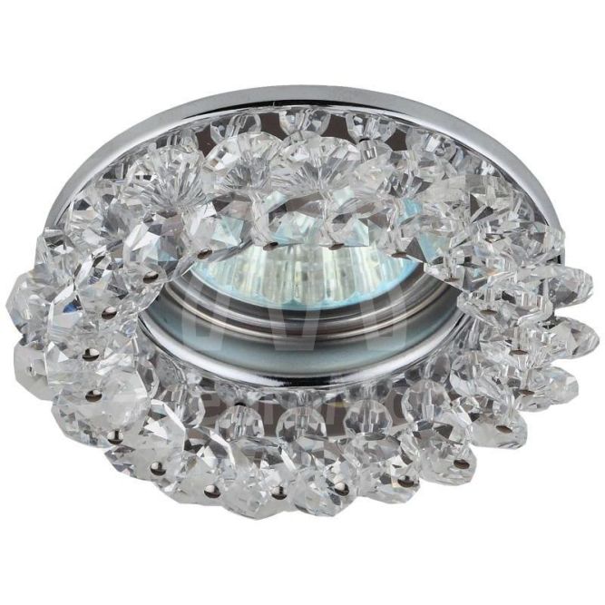 Светильник DK16 CH/WH декор &amp;quot;круглый с мелкими хрусталиками&amp;quot; хром/прозр. ЭРА C0044737