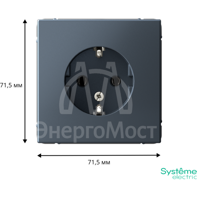 Розетка ArtGallery 16А с заземл. механизм грифель SE GAL000743