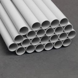 Труба гладкая ПВХ жесткая легкая d32мм сер. (дл.2м) TOKOV ELECTRIC TKE-THG-PVC-32-2-C06