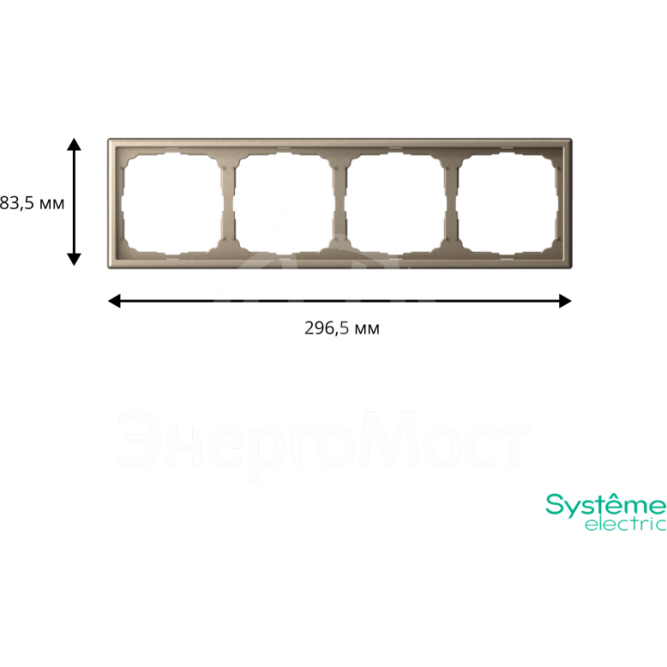 Рамка 4-м ArtGallery универс. шампань SE GAL000504