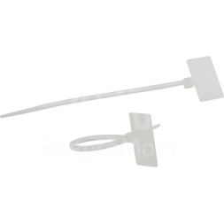 Хомут кабельный 2.5х110 с площадкой для маркировки 21х10 NO-225-318 бел. (уп.50шт) Эра Б0066059