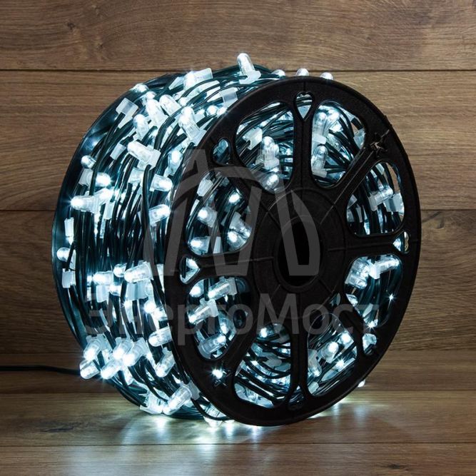 Гирлянда &amp;quot;КЛИП ЛАЙТ&amp;quot; 660LED черн. провод 80Вт 12В бел. (уп.100м) NEON-NIGHT 325-125