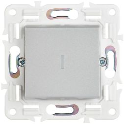 Выключатель 1-кл. SKANDY 10А SK-V07S с индикацией серебр. IEK SK-V10-1-10-K23